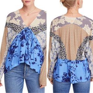 free people pattern top worn once